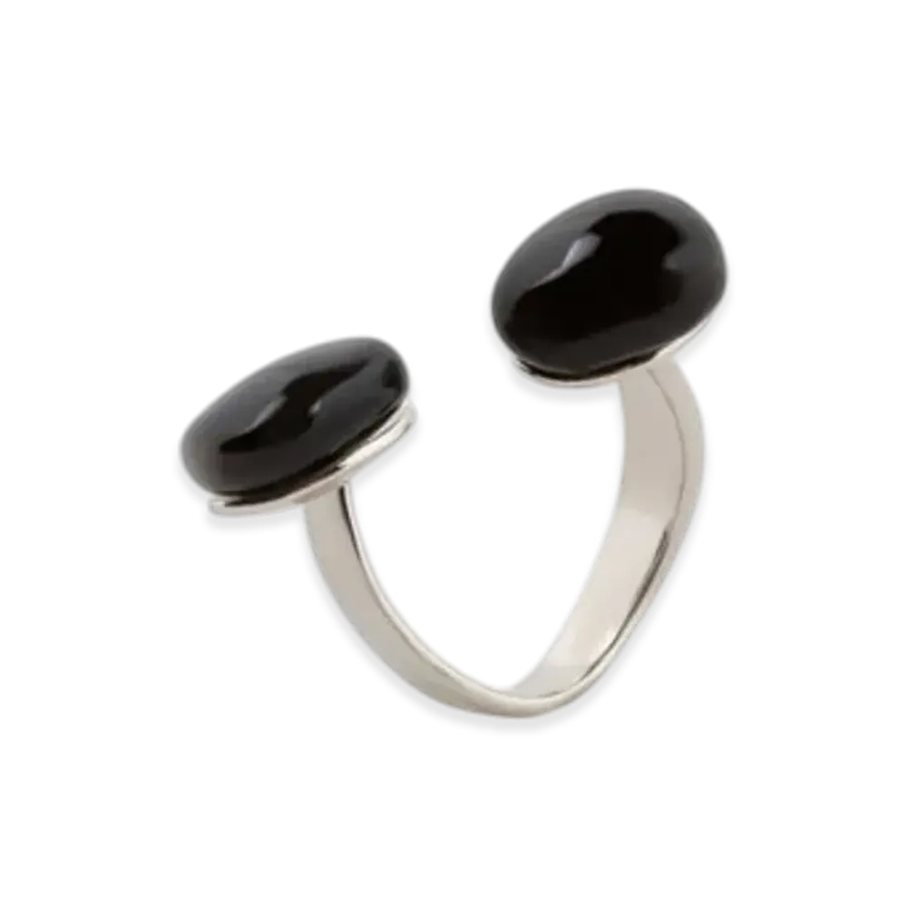 DRIES VAN NOTEN Open Ring "Black"