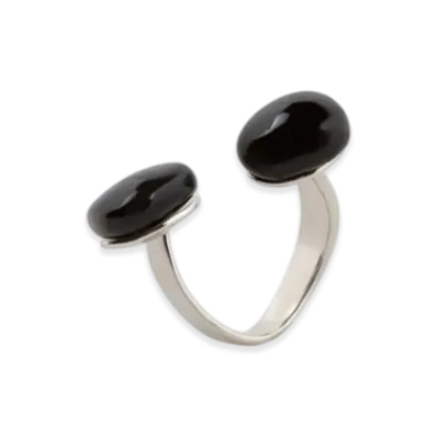 DRIES VAN NOTEN Open Ring "Black"