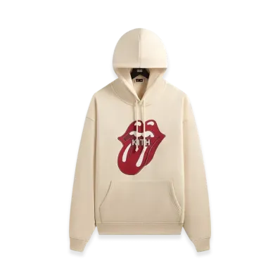 Kith x The Rolling Stones Classic Logo Nelson Hoodie "Muslin"