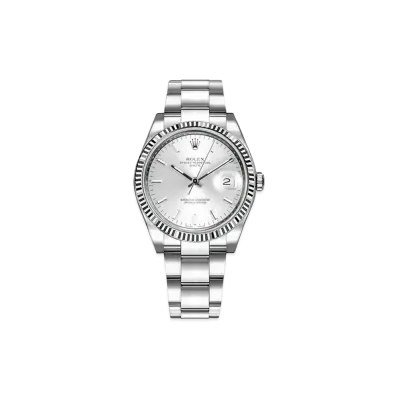 ROLEX Oyster Perpetual Date "Silver/Stainless Steel/White Gold"