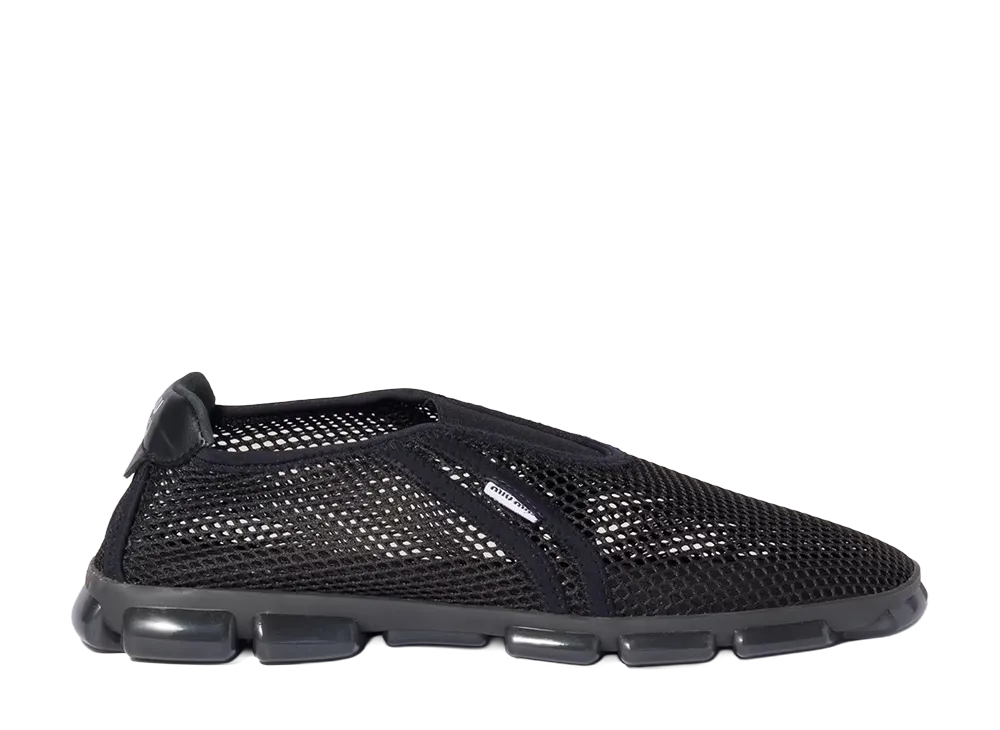 MIU MIU Women's Technical Mesh Fabric Sneakers "Black"