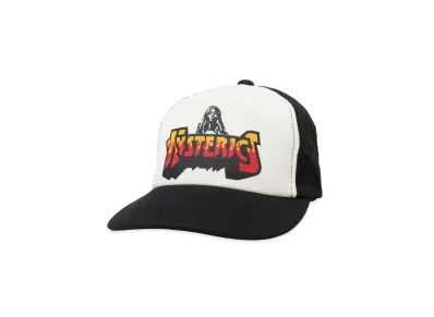 HYSTERIC GLAMOUR BAD ASS FIRE LOGO Mesh Cap "Black"