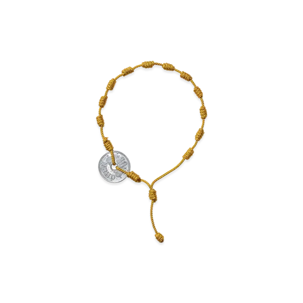 NEIGHBORHOOD Cord Coin Bracelet "Mustard"