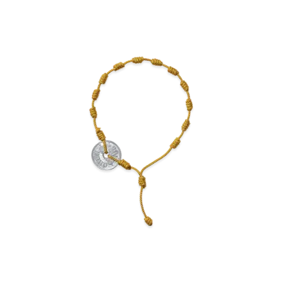 NEIGHBORHOOD Cord Coin Bracelet "Mustard"