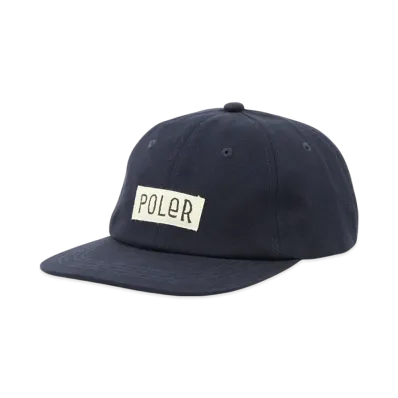 POLeR 6 Panel Hooley Front Cap "NavyWhite"