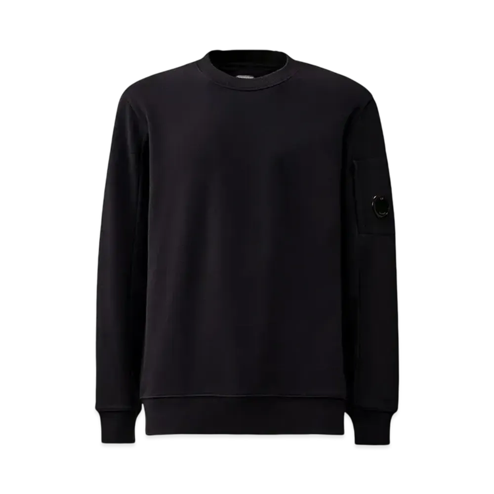 C.P Company Diagonal Raised Fleece Crew Neck Lens Sweatshirt "Total Eclipse"