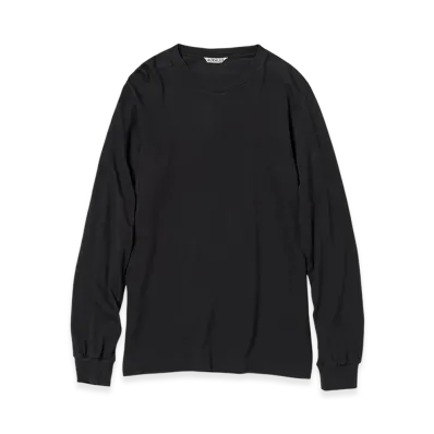 AURALEE Women's Seamless L/S Tee "Black"
