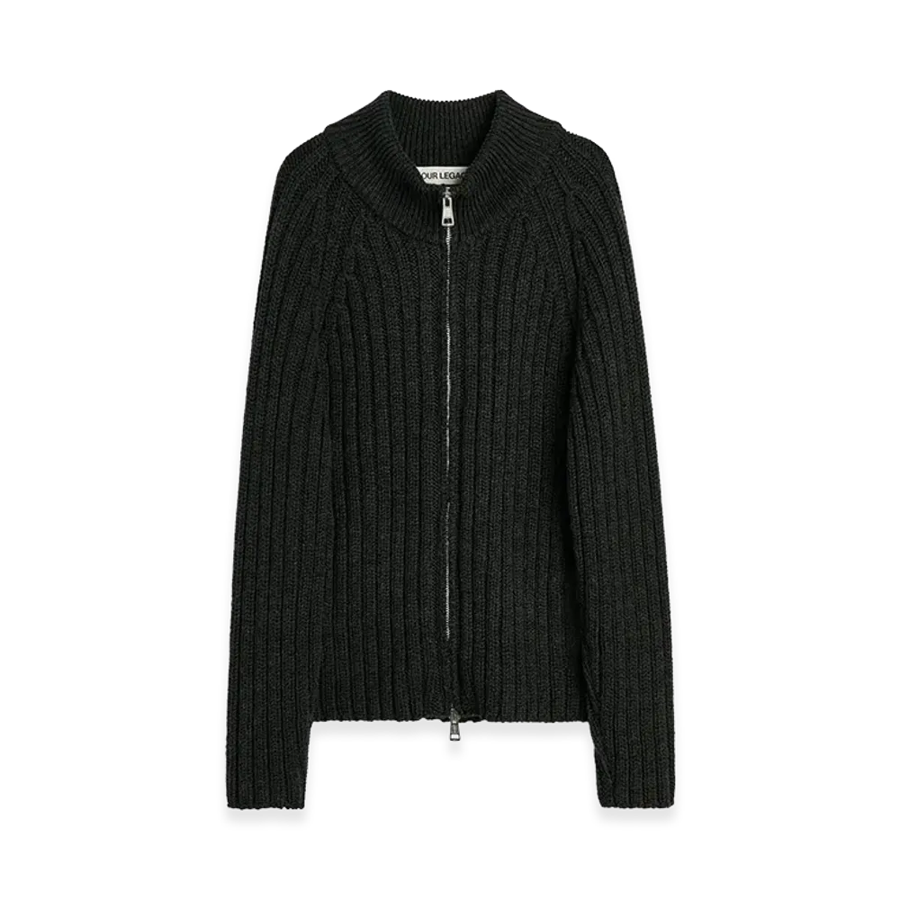OUR LEGACY Ultra Zip Funnel "Charcoal Dry Merino Wool"