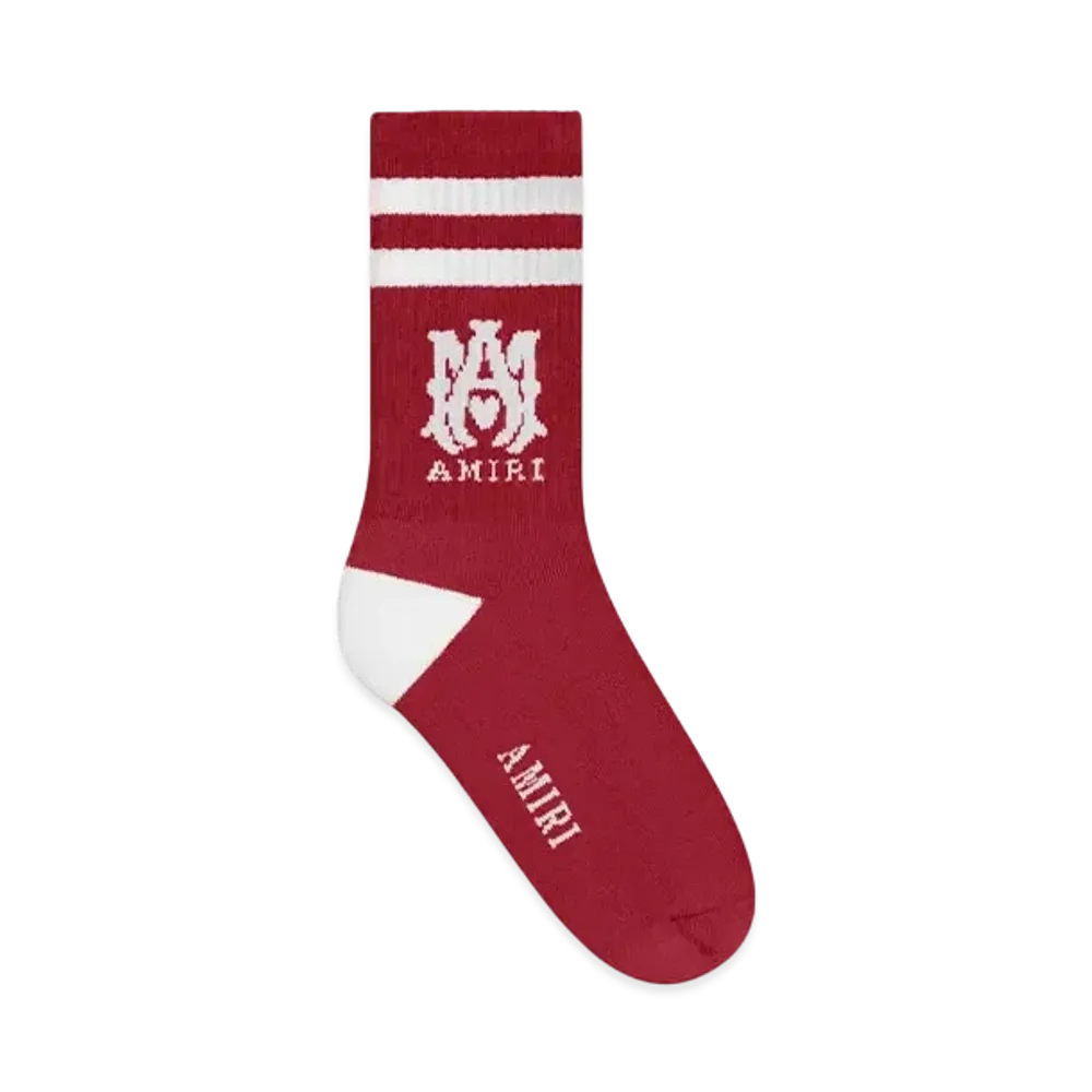AMIRI Kids' Ma Stripe Socks "Varsity Red"