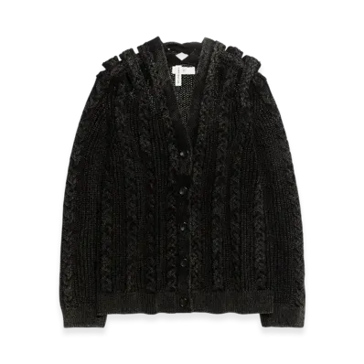 H&M x Glenn Martens Cable Knit Cardigan "Black"