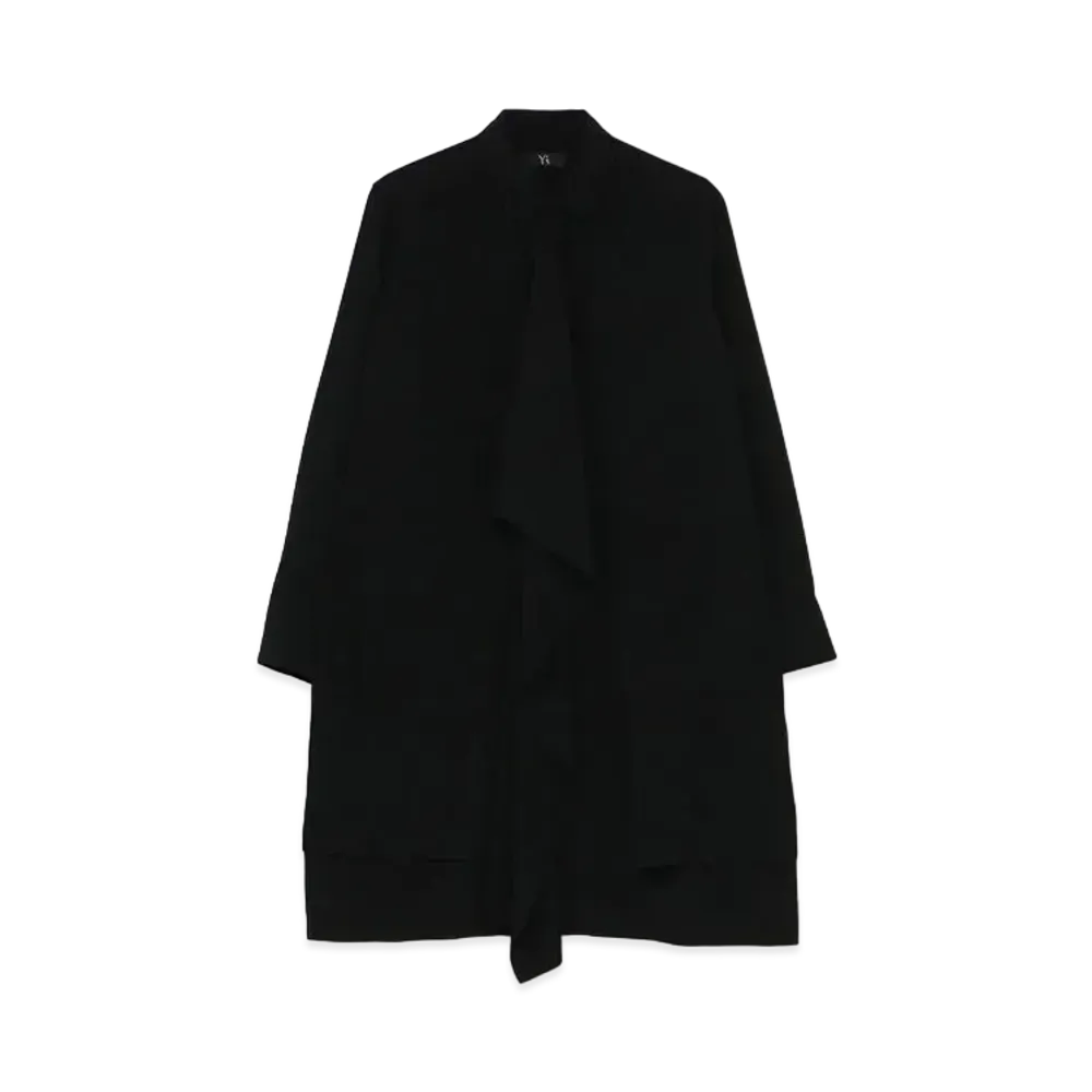 Yohji Yamamoto Y's Ta/Pe de Chine FRONT FLAP SQUARE BLOUSE "Black"