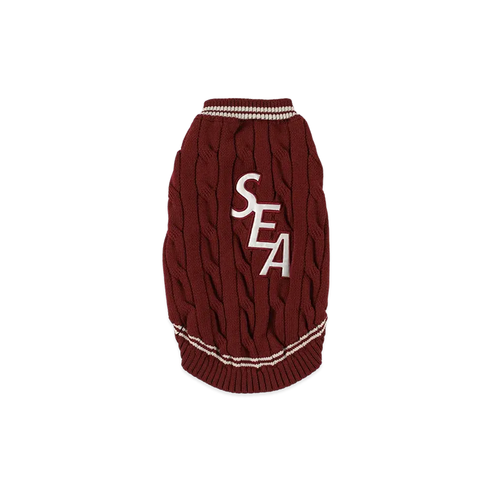 WIND AND SEA DOG TILDEN SWEATER "Wine"
