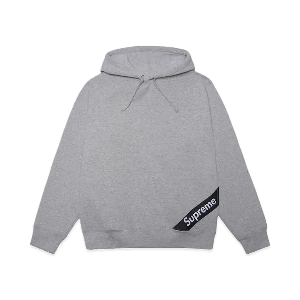 Supreme Corner Label Hooded Sweatshirt "Grey"