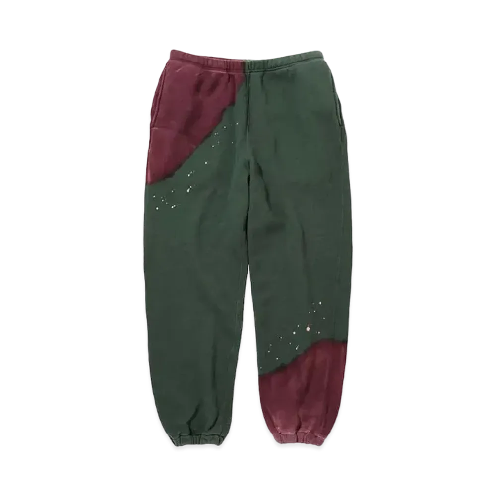 Needles X NOMA T.D. STRING SWEAT PANT - HAND DYE / BLEACH "Green/Purple"
