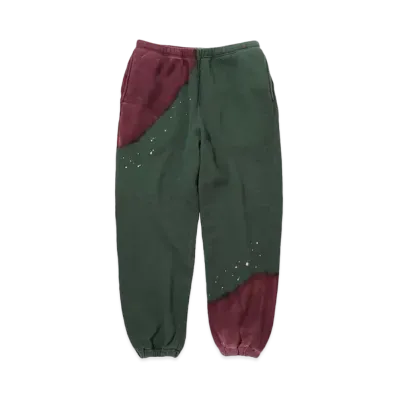 Needles X NOMA T.D. STRING SWEAT PANT - HAND DYE / BLEACH "Green/Purple"
