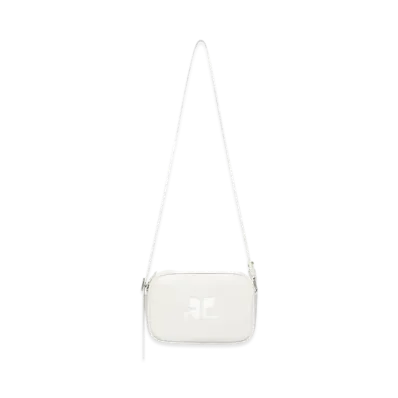 Courreges Reedition Leather Camera Bag "Heritage White"