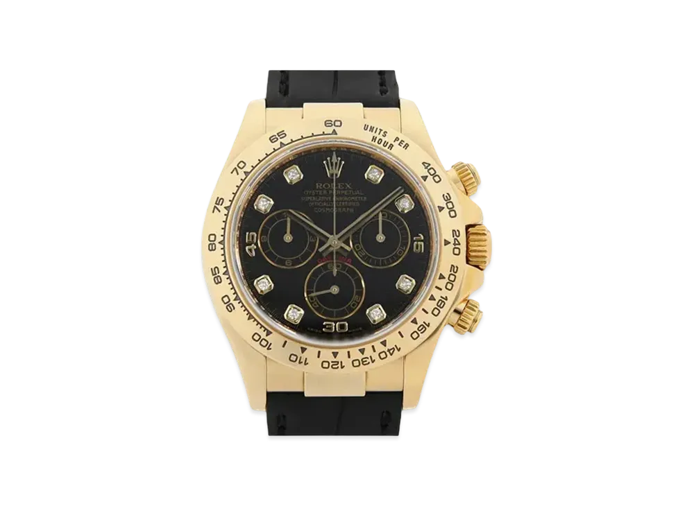 ROLEX Cosmograph Daytona 8P Diamonds "Black/Yellow Gold"