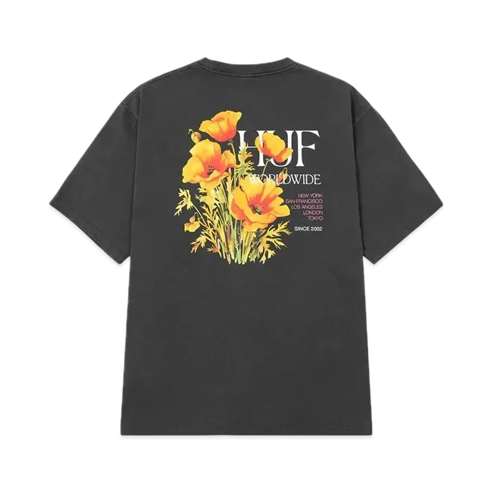 HUF Poppy Tee "Black"