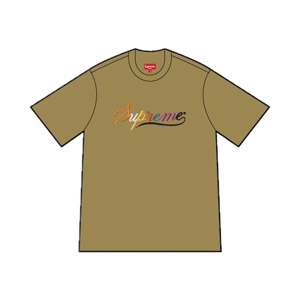 Supreme Cursive S/S Top "Dusty Olive"