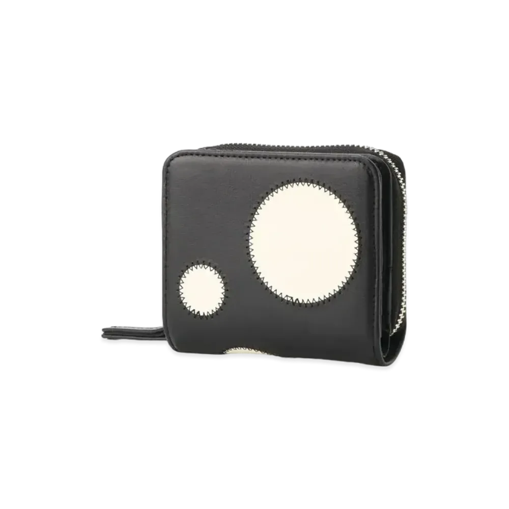 Yohji Yamamoto Y's DOT PATCHWORK LEATHER WALLET "Black/Off White"