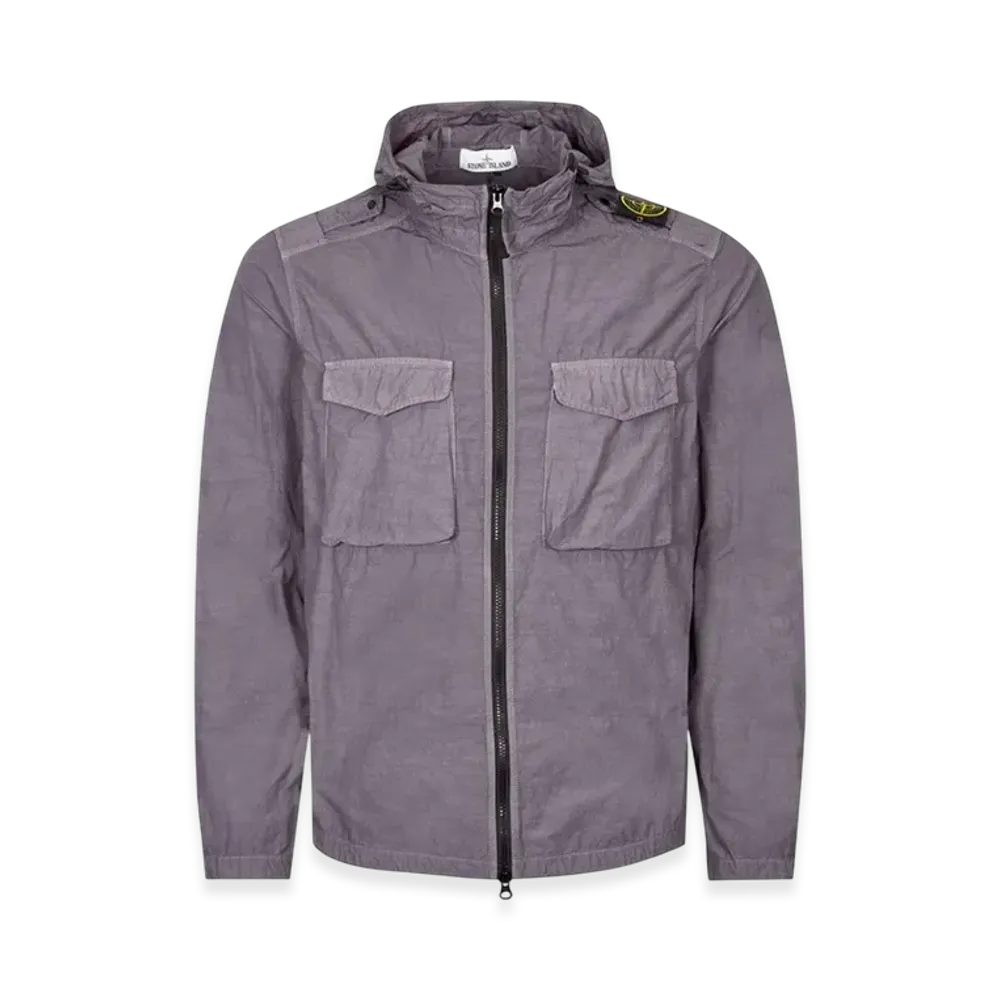 Stone Island 11602 Naslan Light Hooded Overshirt - 21SS "Pewter Grey"