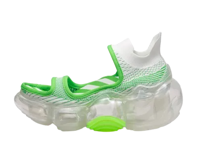 grounds MOOPIE AS1 SANDAL "White Neon Green/Clear"