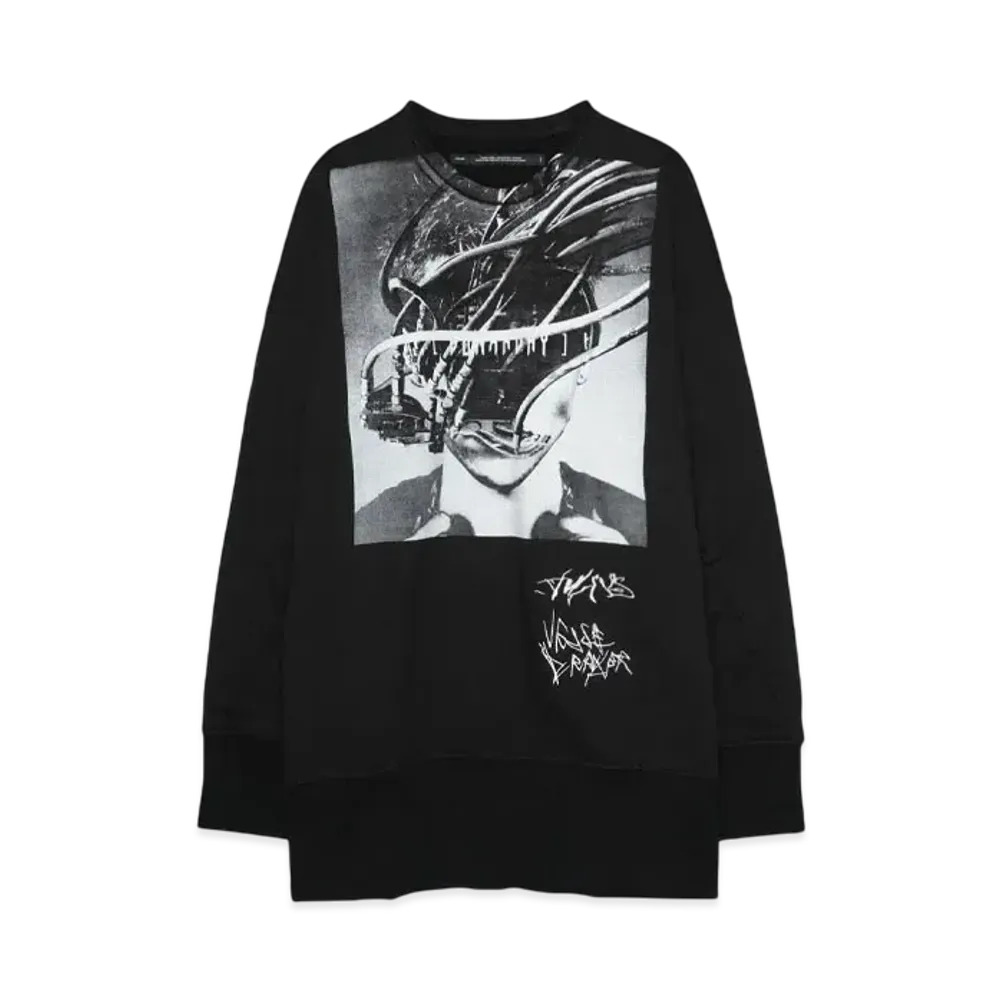 JULIUS COTTON HEAVY SWEAT "BLACK"
