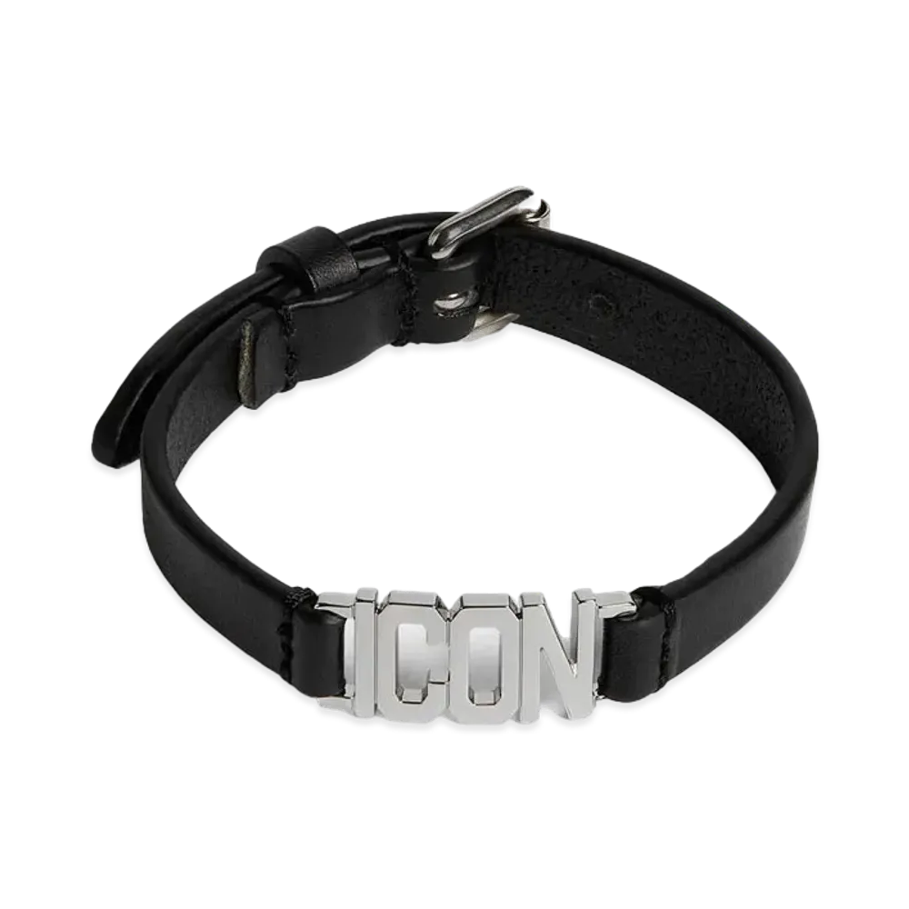 Dsquared2 Icon Clubbing Bracelet "Black/Palladium"