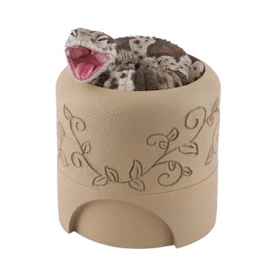 BANDAI "Ichiban Kuji" -Reptiles & Amphibians ~Tiny Friends~ vol.3- Last One Prize West African Fat-tailed Gecko and Shelter-style Trinket Box ~Yawning Version~