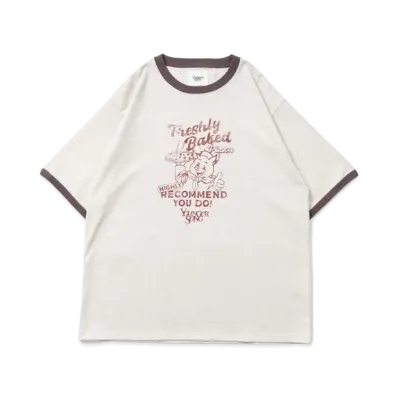 Younger Song chara ringer TEE "oatmeal pizza"