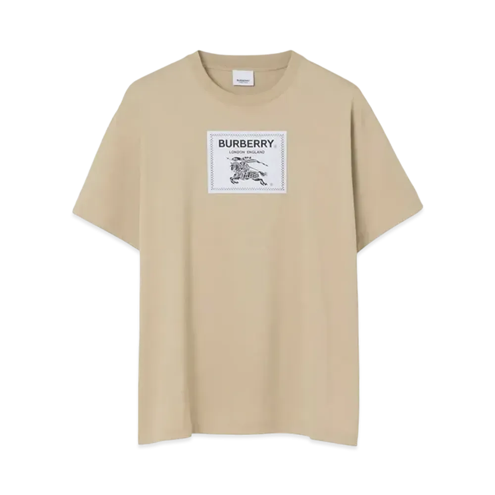 Burberry Men's Prorsum Label Cotton Oversized T-shirt "Soft Fawn"