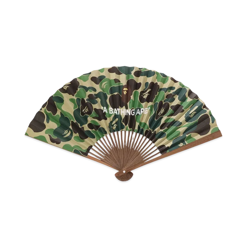A BATHING APE ABC Japanese Folding Fan "Green"