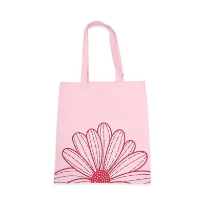 Mardi Mercredi Canvas Bag Flower Du Mardi "Lightpink Red"