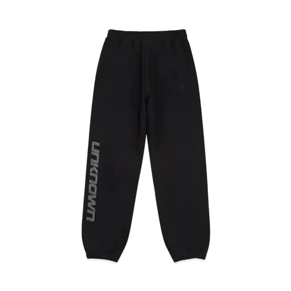 Unknown London Signature Rhinestone Jogger "Black"