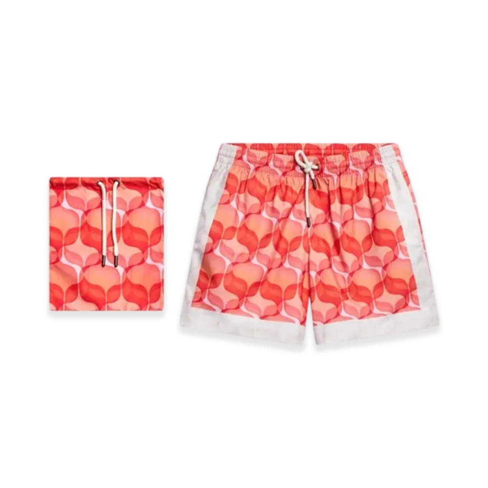 DRIES VAN NOTEN Printed Swim Shorts "Red"