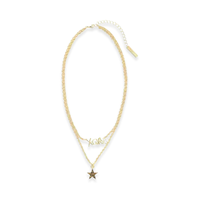 X-Girl Women's Two Strand Necklace "Grey"