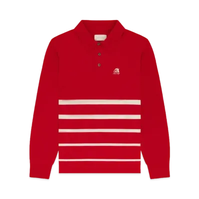 Aime Leon Dore ALD Golf Clubhouse Polo Sweater "Red & White"