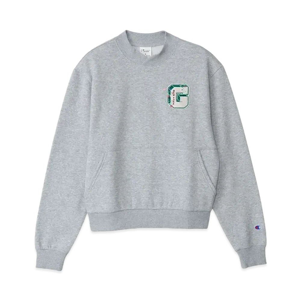 Champion x Danielle Guizio Women's Crossover Crewneck Sweatshirt "Oxford Grey"