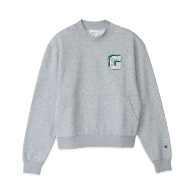 Champion x Danielle Guizio Women's Crossover Crewneck Sweatshirt "Oxford Grey"