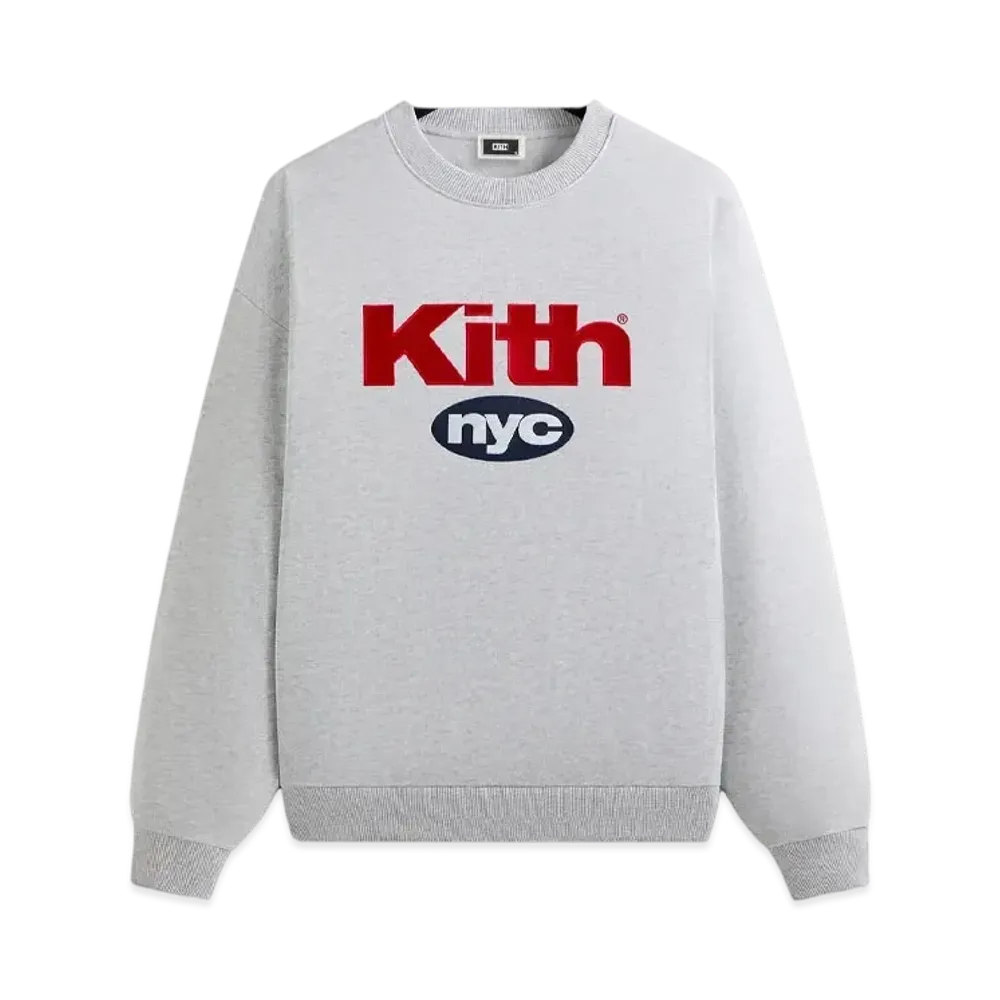 Kith NYC Nimbus Logo Nelson Crewneck "Light Heather Grey"