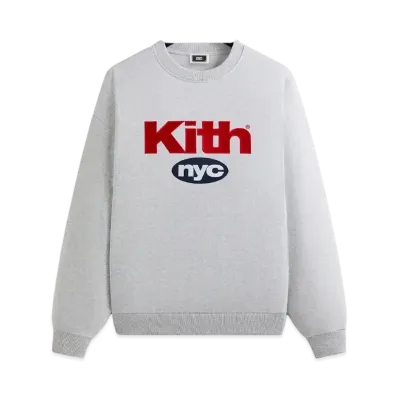 Kith NYC Nimbus Logo Nelson Crewneck "Light Heather Grey"