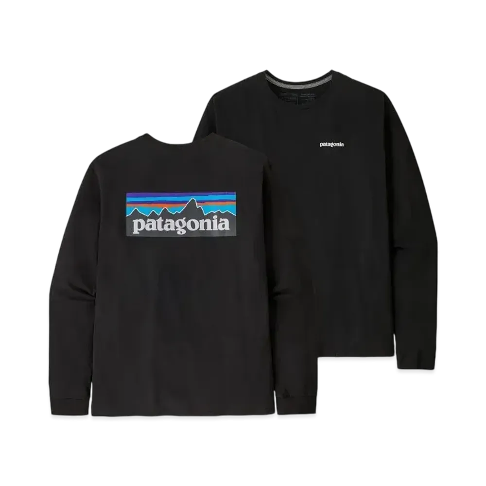 Patagonia Men's Longsleep P-6 Logo Responsibility "Black"