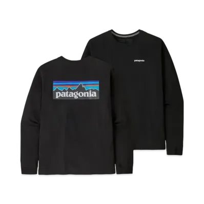 Patagonia Men's Longsleep P-6 Logo Responsibility "Black"