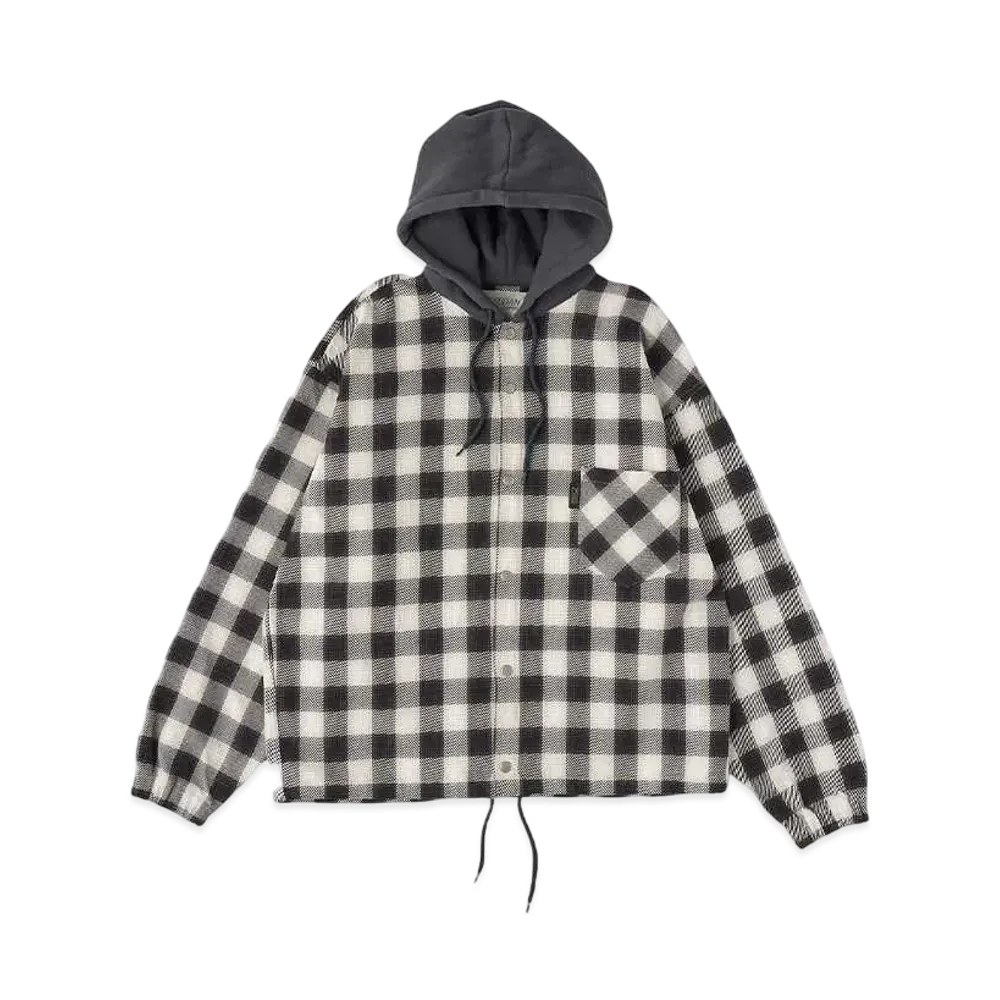 SEDAN ALL-PURPOSE Flannel Hoodie "Grey Plaid"