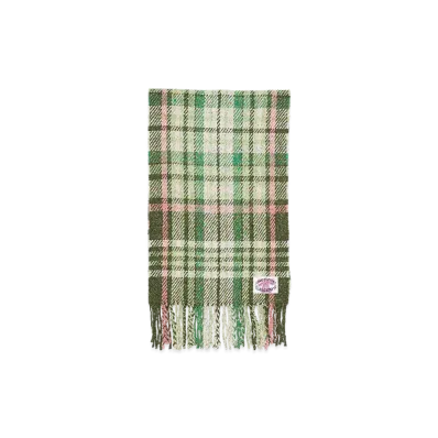 Acne Studios Check Fringe Scarf "Green"