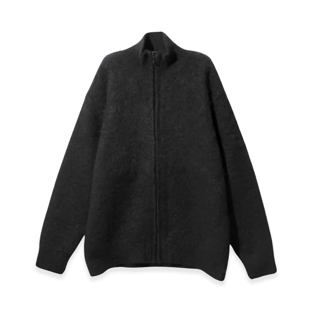 NEEDLES Zipped Mohair Cardigan Solid "Black"