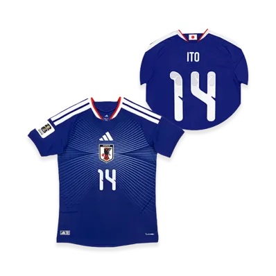 adidas Soccer Japan 2026 Home Authentic Jersey "FIFA World Cup 26 Official Sleeve Badge" #14 Junya Ito "Japan Blue"