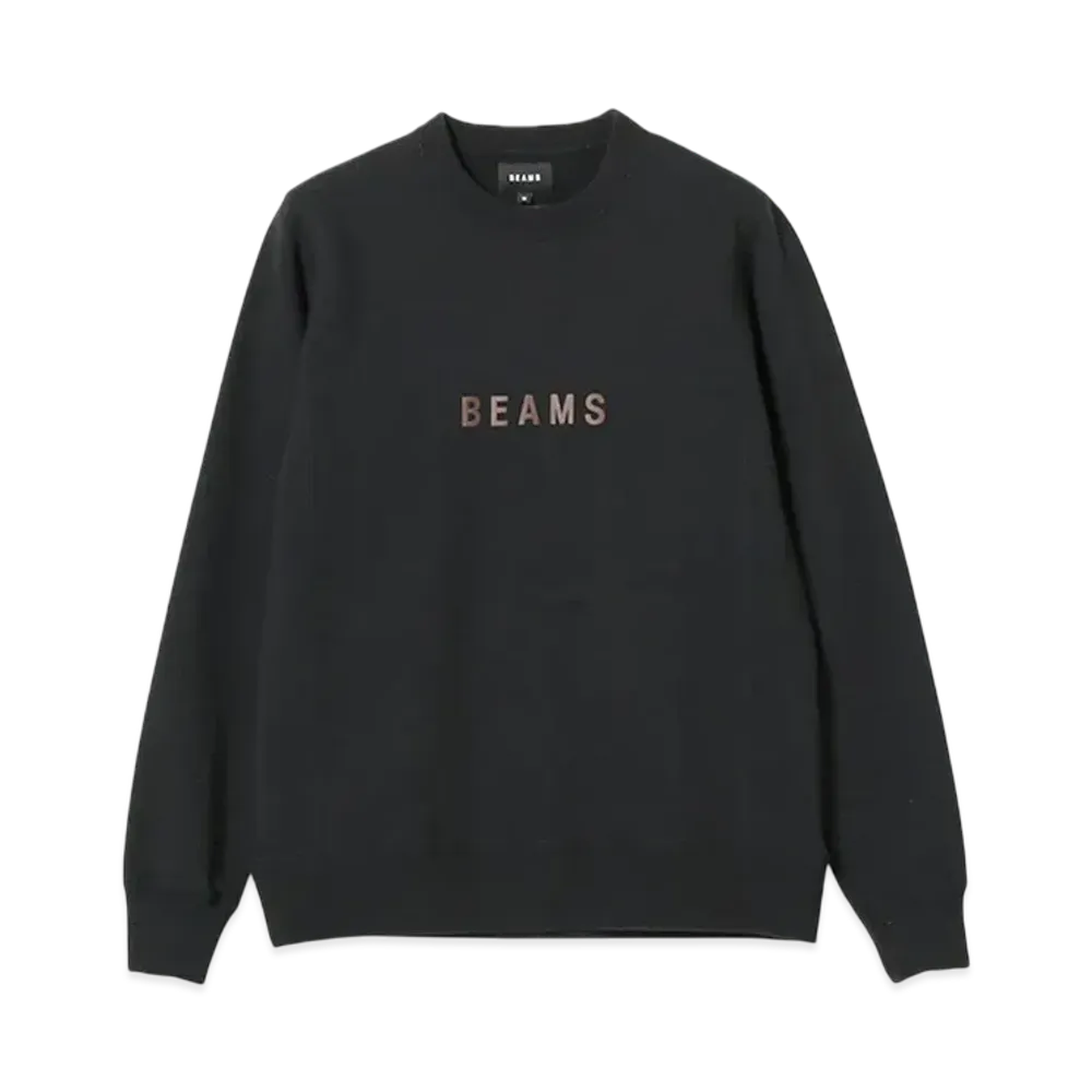 BEAMS Crew Neck Sweatshirt "Black"