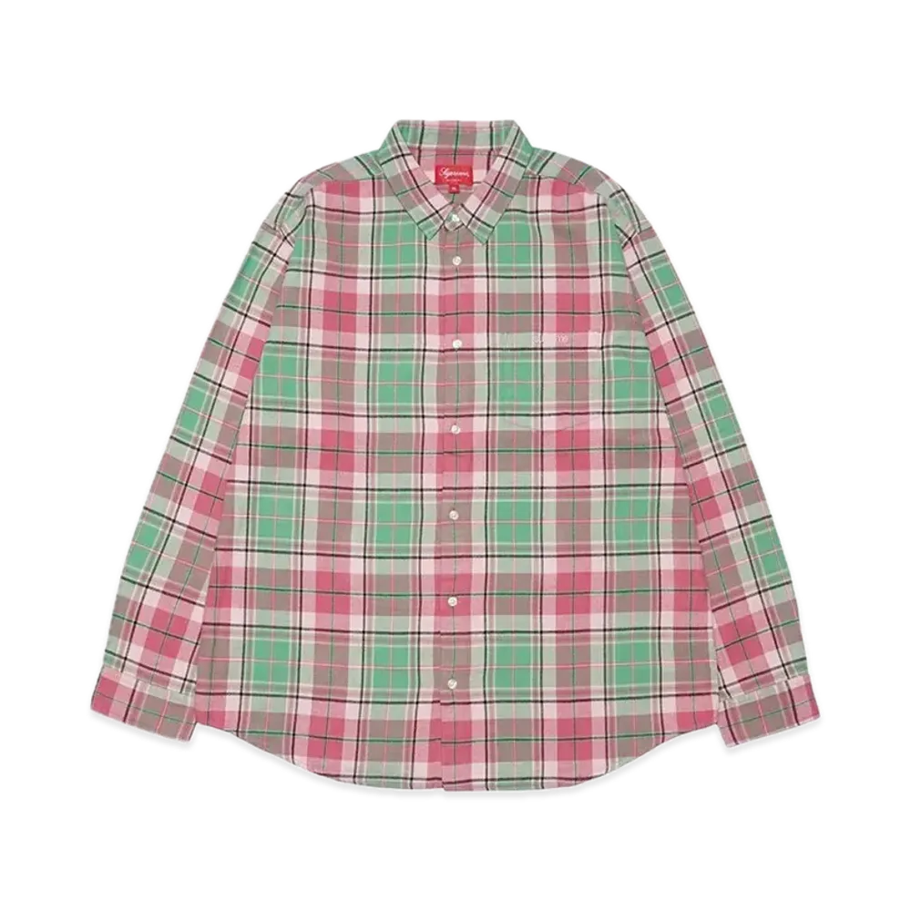 Supreme Plaid Flannel Shirt "Pink" (22FW)