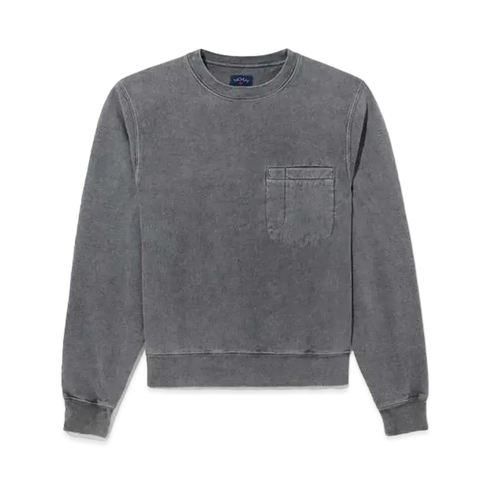 Noah Chest Pocket Crewneck "Pepper"